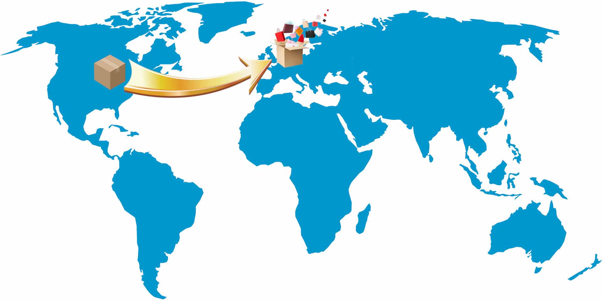 world-map-306338e mail and parcel import from North America